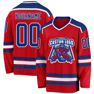 Maillot de hockey bleu clair et blanc marine personnalisé de qualité supérieure, vente en gros, le plus vendu, directement de l'industrie - Product Image 4