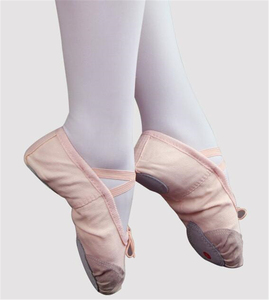 Chaussures de danse plates en toile multicolores personnalisées avec logo professionnel pour femmes, filles et enfants, vente en gros, articles en stock, chaussures de ballet plates - Product Image 2