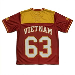 Camiseta de Fútbol de Vietnam Unisex con Cuello en V, Manga Corta, Sublimada, Transpirable, de Malla de Poliéster, Ropa Deportiva para Equipos, Todas las Temporadas, Corte Regular para Adultos - Product Image 4
