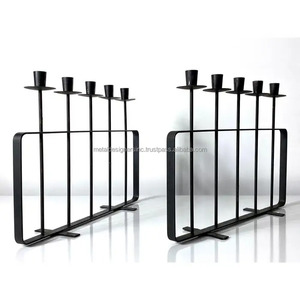 เชิงเทียนเหล็กดัดแบบย้อนยุค5แขนสำหรับตกแต่งบ้านสวนของขวัญคริสต์มาส - Product Image 3