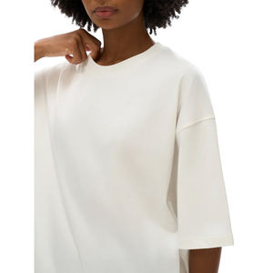 Camiseta Casual Holgada de Manga Corta para Mujer con Logotipo Frontal, 100% Tela de Lona Orgánica, Peso 260g - Product Image 5