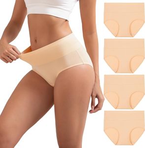 Braguitas de Algodón para Mujer, Tejidas, Ecológicas, de Secado Rápido, Cómodas, Elásticas, Transpirables, de Cintura Alta, para Uso Diario - Product Image 1