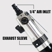 Destornillador Neumático de Impacto, Herramienta Industrial Lematec, 100 N-M de Torque, 13000 RPM, Mandril de 4-6 mm, 90 PSI, Velocidad Variable