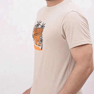 T-shirt en coton imprimé pour homme, manches courtes, col rond, coupe classique, tissu jersey respirant, design personnalisé avec logo imprimé - Product Image 4