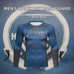 Fournisseur d'usine – Nouveau Rash Guard à Col Montant pour Homme, Séchage Rapide, Compression, Manches Longues, Respirant, Écologique, Haute Qualité - Product Image 3