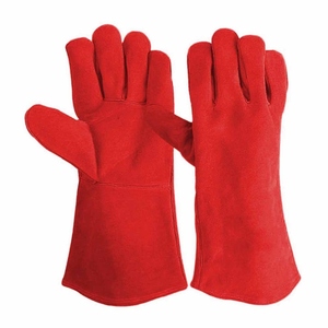 High Heat Resistance <b>Cow</b> Split Leather Welding Gloves Heavy Duty Industrial Safety Gloves Anti-Static Tear-Resistant - Product Image 3