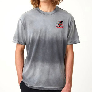 T-shirts Streetwear effet délavé, T-shirts respirants effet délavé, T-shirts personnalisés avec logo effet délavé - Product Image 1