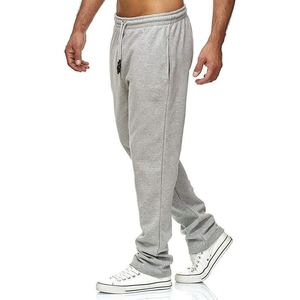 Pantalon de jogging pour homme 100% coton de haute qualité, taille élastique, confortable, élégant, lourd, uni, coupe droite - Product Image 3