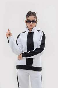 Conjunto deportivo de dos piezas para mujer, chaqueta con cremallera completa y pantalones, ropa deportiva informal, conjunto ligero para actividades físicas - Product Image 2