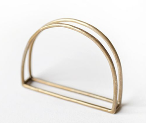 Creative 2 Slot Iron Napkin <b>Holder</b> with Round Base Rose Gold Copper Paper Dispenser Stand for <b>Kitchen</b> Countertop Napkin <b>Holder</b> - Product Image 5
