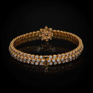 Bracelet de luxe en diamant de laboratoire pour femme, plaqué or, taille ronde, certifié IGI, bracelet de créateur, bijoux de mariage - Product Image 6