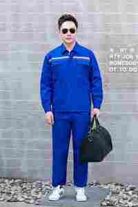 ชุดทำงาน เสื้อแจ็คเก็ตและกางเกง ชุดยูนิฟอร์ม ชุดช่างก่อสร้าง ชุดซ่อมรถยนต์  ขายตรงจากโรงงาน - Product Image 3