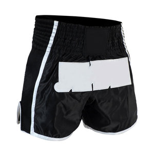 <b>Men's</b> Black Satin Sport Shorts High Waist Elastic Breathable Side Stripe <b>White</b> Logo Back - Product Image 2