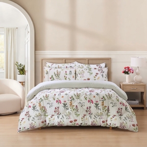 Juego de Edredón con Estampado Floral, 100% Algodón T-150, Transpirable para Todas las Estaciones, Uso Doméstico - Product Image 3