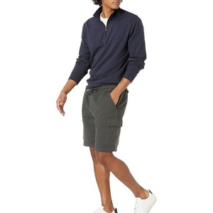 Men's Cotton Heavyweight Fleece Solid Cargo <b>Shorts</b> Breathable Waterproof Anti-Wrinkle Casual <b>Sweatpants</b> with Warm Pockets - Product Image 4