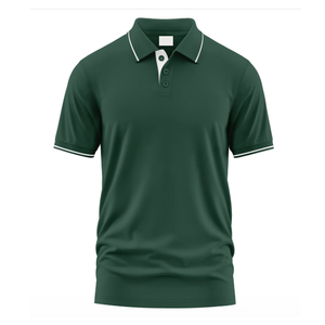 Camiseta de Manga Corta Azul Claro para Hombre, Estampado Digital, Tejido de Punto Piqué, Logotipo Bordado, Bolsillo Delantero, Corte Regular, 100% Algodón - Product Image 2