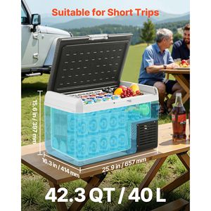 Frigorifero per Auto 12V (42.3QT/40L) - Frigo Elettrico Portatile (4-68F) - Temperatura Regolabile (12/24V DC) - Tipo Spina EU - Product Image 2