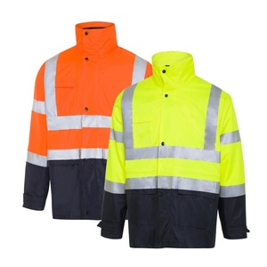 Veste de sécurité réfléchissante personnalisable pour hommes et femmes |   Vêtements de travail imperméables pour la construction, vestes pour hommes - Product Image 1