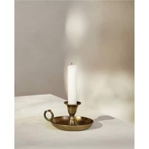 Chandelier vintage en laiton avec poignée, support métallique pour bougies coniques, pour la décoration intérieure, centre de table de mariage, plateau à bougies - Product Image 4
