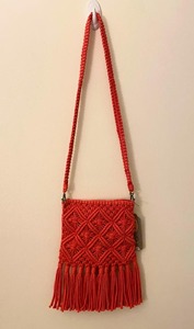 Fashion Macrame Fringe Clutch Purse with Knot Design Silk Evening Shoulder Crossbody <b>Bag</b> for <b>Easter</b> & Valentine's Day - Product Image 3