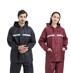Traje Impermeable Unisex para Adultos, de Manga Larga, con Capucha, de una Pieza, para Todas las Estaciones, Chaqueta y Pantalones Negros de Poliéster - Product Image 5