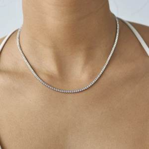 Collier tennis de luxe en moissanite, argent sterling 925, aspect diamant VVS, chaîne à maillons, unisexe, hip hop, cadeau de mariage, bijoux - Product Image 3