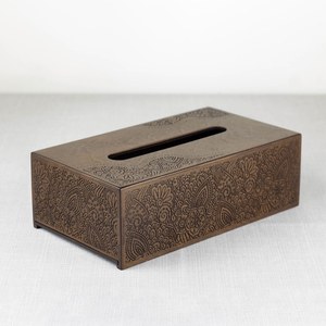 Boîte à mouchoirs classique en bois de noyer avec fonction de remplissage facile pour salon et bureau - Product Image 4
