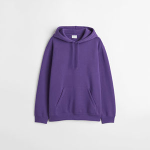 Sudadera con Capucha para Hombre, Color Morado, Estilo Holgado, con Bolsillo Frontal - Product Image 4