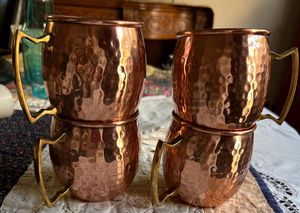 Copper cocktail mug collection handmade hammered beverage <b>cups</b> <b>reusable</b> premium drink serving durable mugs - Product Image 6