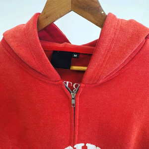 Sudadera con capucha y cremallera para hombre, oversize, de forro polar, manga regular, informal, 100% algodón, diseño con letras estampadas en la parte delantera, otoño 2026 - Product Image 6