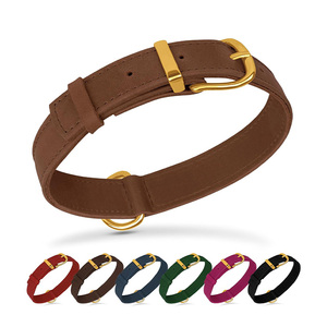 Collier pour chien en cuir le plus vendu, respirant, imperméable, classique, rembourré et doux, avec boucle réglable - Product Image 4