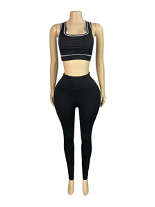 Premium Women's Seamless Yoga Set 3 Piece Nylon Spandex Fitness Leggings <b>Bra</b> Jacket Halter Neck Four-Way Stretch Eco-Friendly - Product Image 1