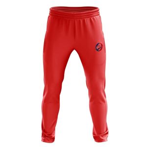 Men <b>Red</b> Cricket Trousers Polyester Sports Pants Team Wear Match Training Athletic Performance Sports Apparel - Product Image 1