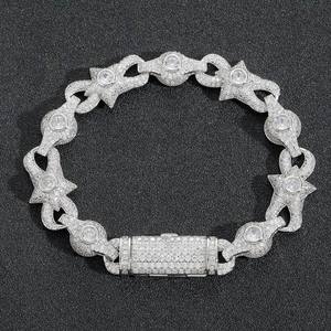 Bracelet de luxe en moissanite de qualité supérieure, style hip-hop, chaîne cubaine sertie de diamants, idéal pour mariage, fête, anniversaire - Product Image 5