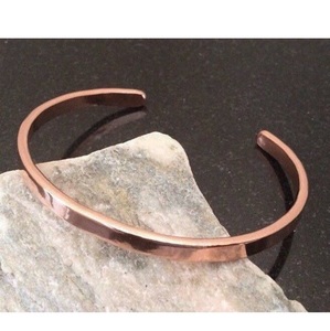 Customizable Copper Cuff Bracelet - Raw Metal Open <b>Bangle</b> Jewelry Supply Hand-Polished Metal Open <b>Bangle</b> Jewelry - Product Image 4