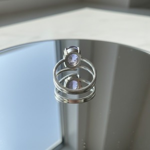 Joyería Minimalista de Plata de Ley 925 con Amatista de Corte Ovalado, Piedra de Nacimiento de Febrero, Engaste en Canal, Hecha a Mano, para Boda y Fiesta, de Terceros - Product Image 4