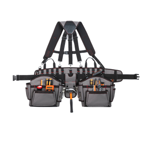 Heavy Duty <b>Tool</b> <b>Belt</b> With Multiple Pockets And Adjustable Straps Gray And Black Color Design For Workshop Use - Product Image 3