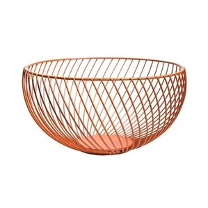 Cesta de frutas de alambre metálico con asa, estante de almacenamiento rústico para uso en la cocina, forma rectangular - Product Image 6