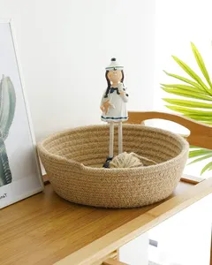 Natural Jute <b>Storage</b> Baskets Set of 3 for Living Room, Bedroom, and Office Organization - Product Image 1