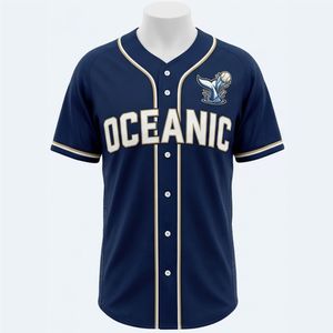 Maillot de baseball rayé personnalisé de qualité supérieure pour homme, manches courtes, logo brodé, fermeture boutonnée, coupe classique, 100 % polyester, couleur - Product Image 6