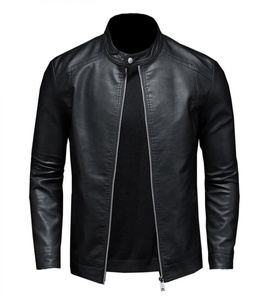 Blouson de motocyclette en cuir de haute qualité avec logo personnalisé pour hommes - Product Image 4