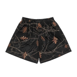 กางเกงขาสั้นออกกำลังกายลายพรางคุณภาพสูงสำหรับผู้ชาย ผ้าฝ้าย 100% พิมพ์ลายแบบซับลิเมชั่น โลโก้สั่งทำได้ มีเชือกผูก เหมาะสำหรับวิ่งและเล่นกีฬา รับผลิตแบบ OEM - Product Image 2