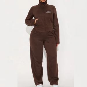 Conjunto Deportivo de 2 Piezas para Mujer, Estilo Moderno, Secado Rápido, Alta Calidad, Personalizable, con Cierre Completo y Cuello Alto - Product Image 1