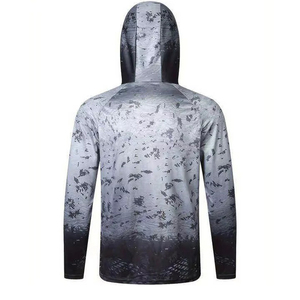 Sudadera con capucha de pesca para hombre con protección solar, camisa de manga larga de alto rendimiento para aventuras de pesca al aire libre y deportes acuáticos - Product Image 2