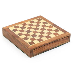 Tablero de Ajedrez de madera personalizado hecho a mano de India Juego al por mayor a granel para niños para jugar y aprender - Product Image 3