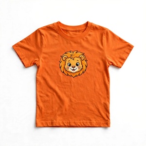 Camiseta de Manga Corta para Niños con Estampado Personalizado, Cuello Redondo, Informal, Transpirable, Ecológica, de Secado Rápido, 100% Algodón Tejido, para Verano - Product Image 3