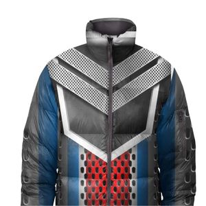 Designer Brand Winter <b>Men's</b> Soft Shell Puffer <b>Jacket</b> with Turtleneck Collar Breathable Outdoor Cotton Lined - Product Image 5