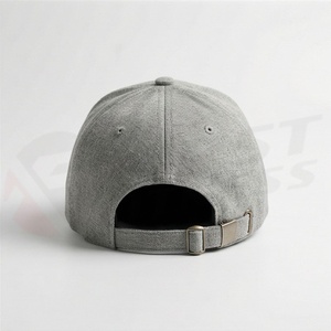 Heather Grey Wool Blend Baseball <b>Cap</b> Plain Solid Casual <b>Winter</b> Hat Protection Quality Running Accessory Item Fit Pick - Product Image 2