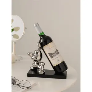 Support à bouteilles de vin en aluminium de style ferme artistique contemporain pour les intérieurs de fêtes, support à bouteilles élégant pour bar, restaurant - Product Image 4