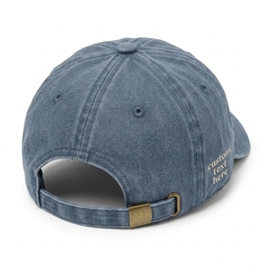 Custom Vintage Washed Cotton Casual Outdoor Travel Embroidered Baseball Dad <b>Hat</b> Adjustable Strapback Unstructured Unisex OEM ODM - Product Image 5